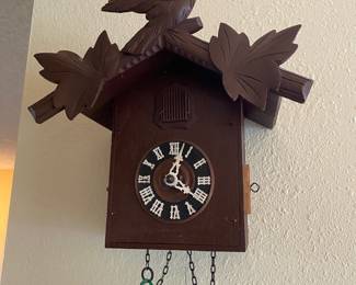  1960’s “Leaf and Loon” Style German Cuckoo Clock
