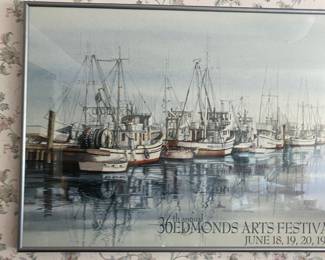 Framed 1993 30th Annual Edmonds Arts Festival Poster