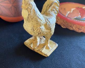 Cream Cast Iron Rooster 
