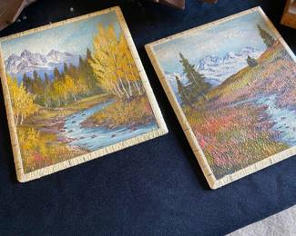 Pair of Landscape Oil Painting by Carl Beck