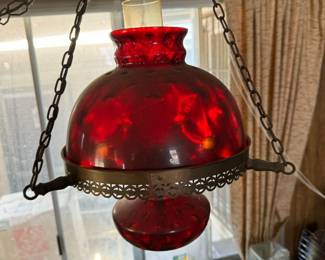 vintage red chandelier