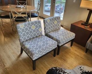 Crate and Barrel slipper chairs