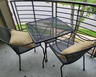 Costco patio set with outdoor pillows