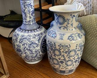 Blue and White extra large vases