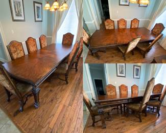 Ashley Casa Mollino Dining Table with 2 leaves and 8 chairs.  