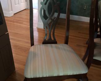 8 Chippendale carved chairs