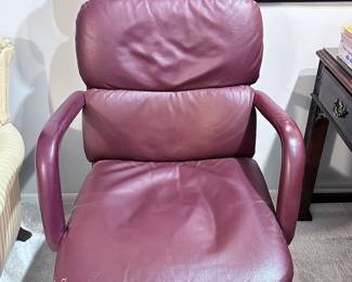 Burgundy office chair
