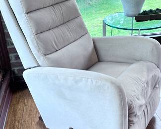 Cream, narrow LaZBoy recliner. Non-smoking home