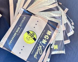 Vintage Vinyl: Our homeowner worked for Acuff-Rose publishing. Prices range from (majority) $4 each with some topping out at $20