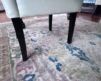 Cream vinyl dining chair (5) - some scratches on vinyl on some chairs