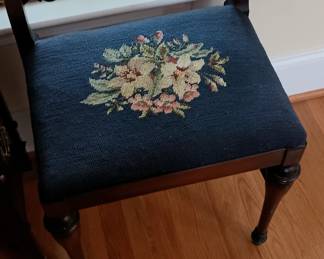beautiful needlepoint stool in great shape