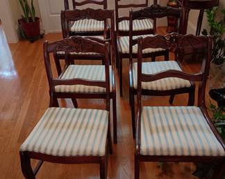 set of 8 vintage chairs