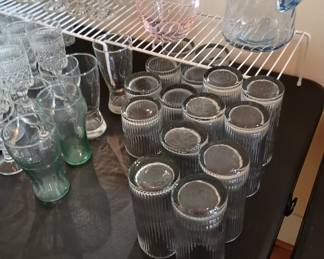 pitcher and glassware