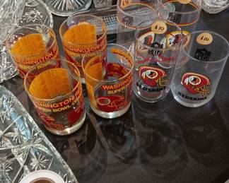 WASHINGTON REDSKINS glassware