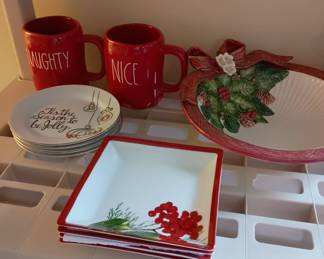 assorted appetizer plates