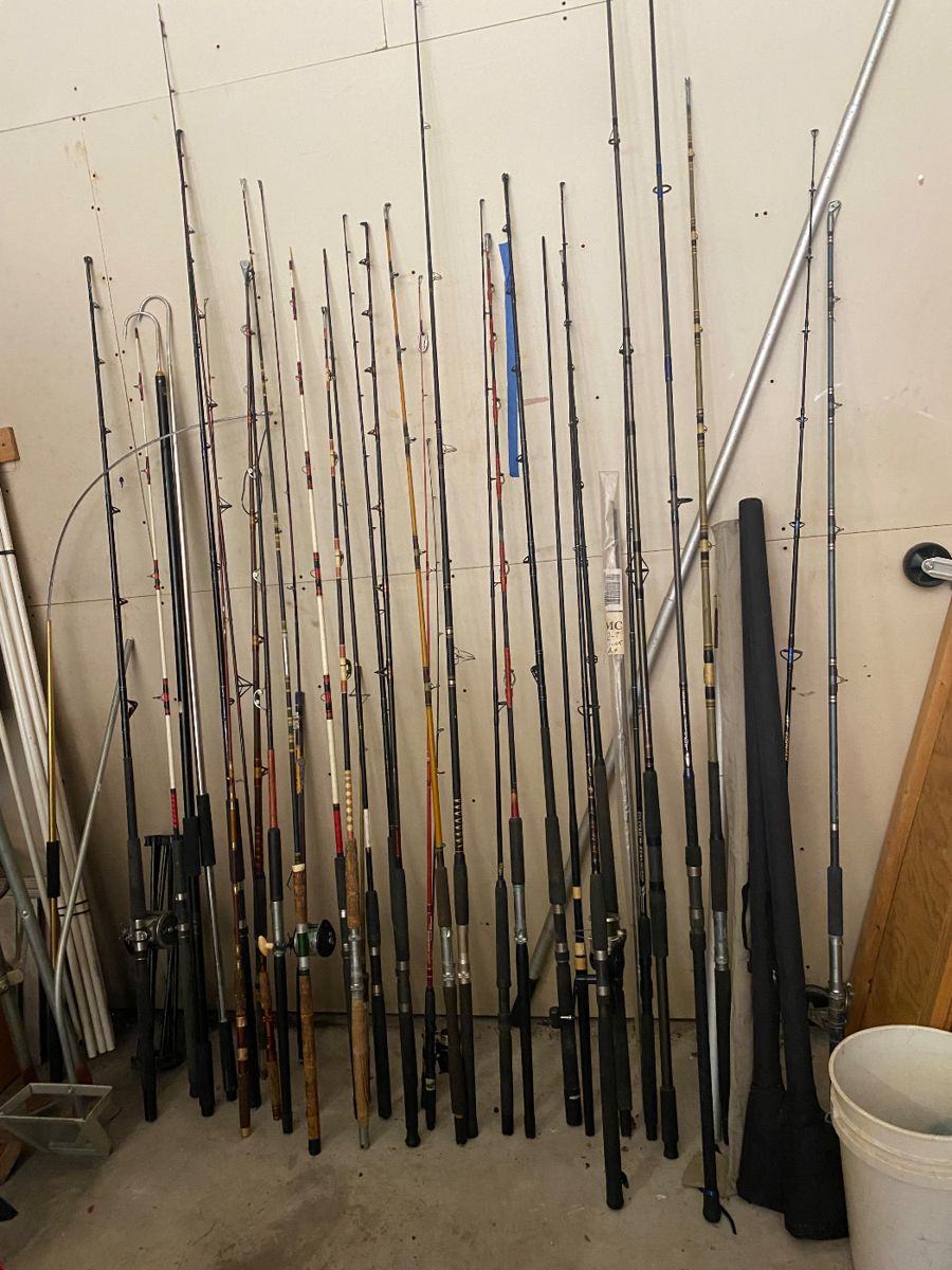 Large selection of high end fishing poles.  Brands like Daiwa, Shimano, Ugly Stick, Master, ABU Garcia,  and a large selection of custom made poles and pole building equipment.