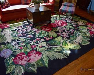 Woven floral rug