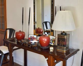 Altar style console table