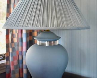 One of a pair of ceramic lamps