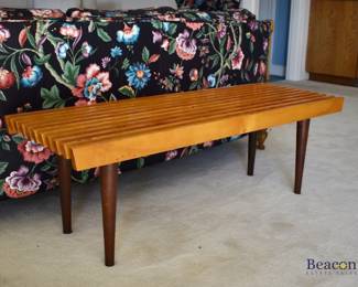 Mid Century Slatted bench
