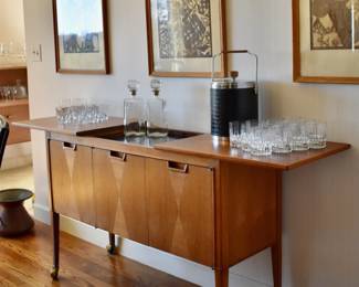 Janus Mid Century bar/buffet on casters