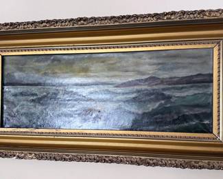Oil painting, ocean scene