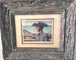 Peter Hurd offset print “Gerald Marr”, signed