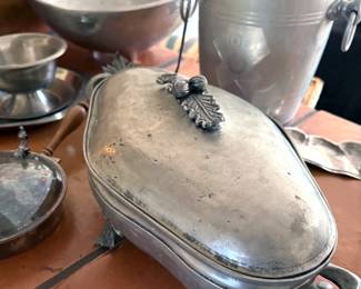 Pewter serving pieces
