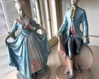 Lady and Gentleman porcelain figurines