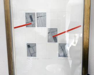 Framed abstract art