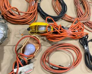 Numerous extension cords 