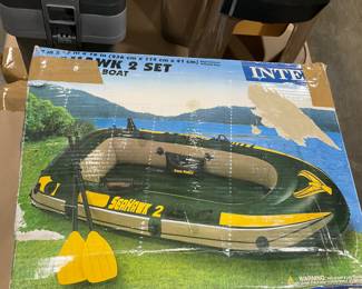 Never used two person inflatable boat