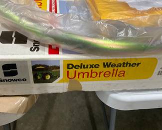 New never used small tractor or lawnmower umbrella 