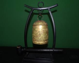 gong. about the size of a quart jar