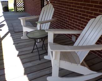 Two Adirondack chairs 
