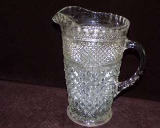 another nice cut glass water pitcher
