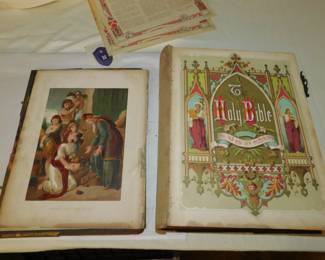 Antique English Illustrated Bible