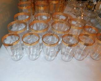 GOLD RIM GLASSWARE