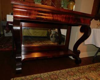 Antique Empire Revival Petticoat Console Table.