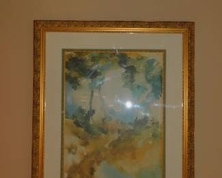 SIGNED WATERCOLOR  CORRIE LINTEN GLASS