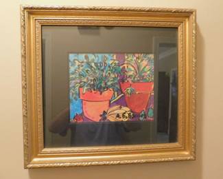 A. E. BARNES FOLK ART LITHOGRAPH