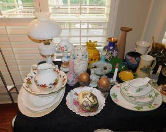 FENTON MILK GLASS LAMP VARIOUS CHINA 