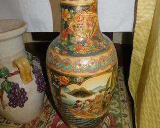 Vintage Japanese Satsuma Floor Vase