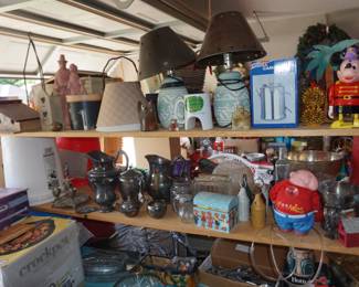 lamps, decor, silver plate