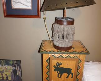 lamp, night stand, Native American art