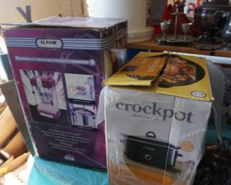 crockpot, popcorn popper