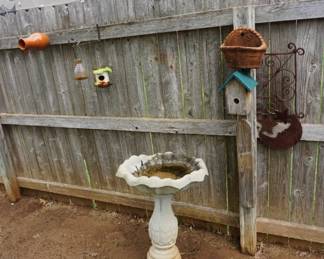 bird bath, decor