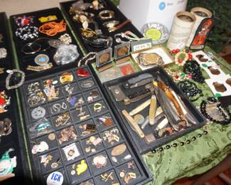 jewelry, pocket knives, straight razors