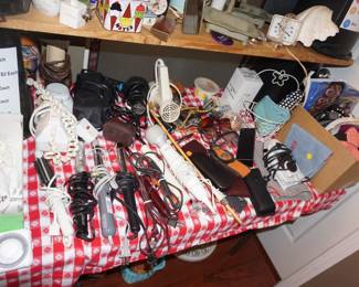 personal care items-hair dryers, curling irons, eye glasses, bags