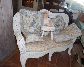 wicker loveseat